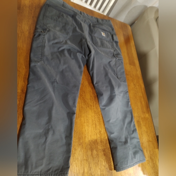 Men's Carhartt gray Cargo insulated relaxed fit work pants size 40/30 - Picture 4 of 7